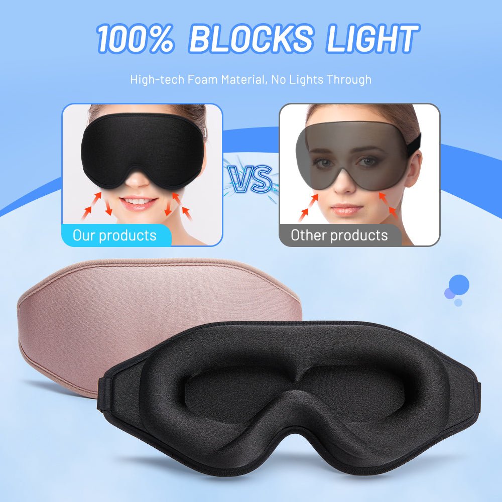3D Natural Memory Foam Sleep Mask for Comfort - rich route empire