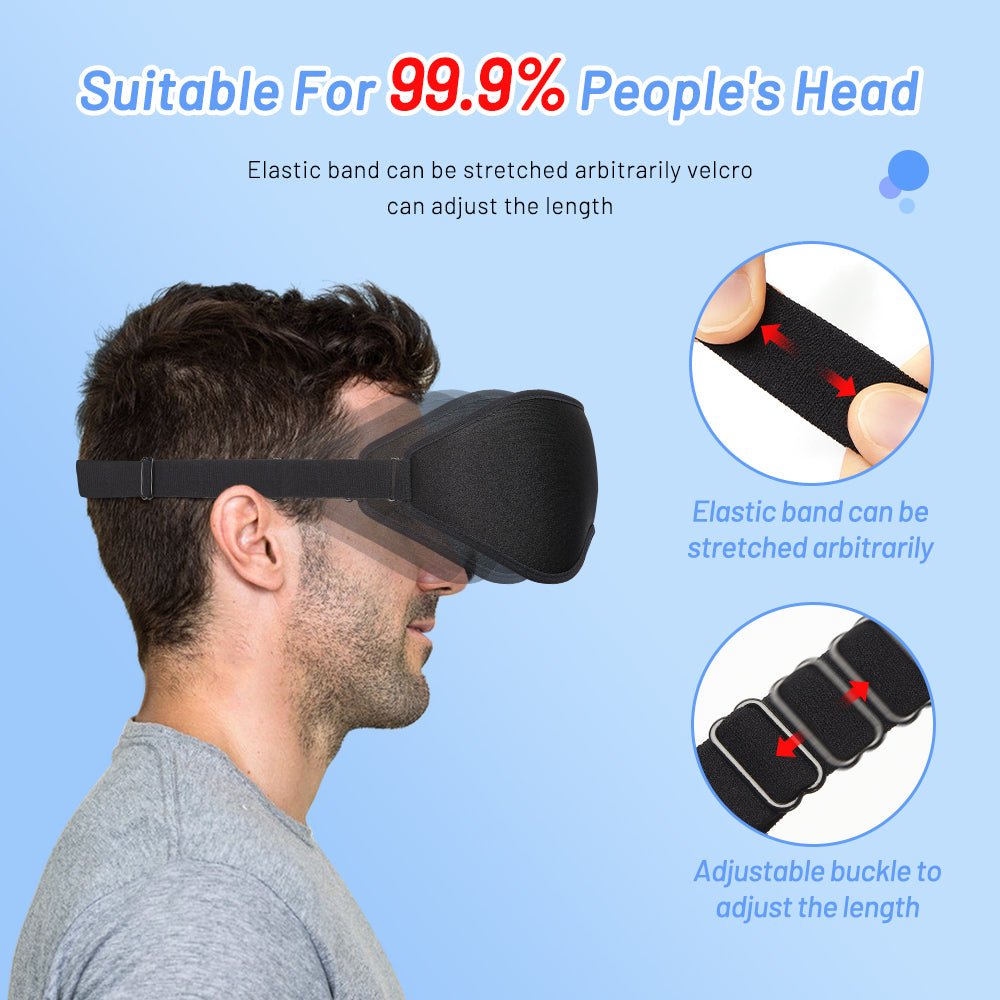 3D Natural Memory Foam Sleep Mask for Comfort - rich route empire